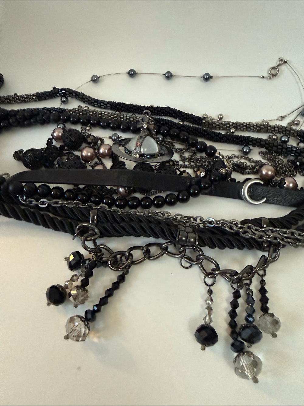 Large Lot of Black Jewelry